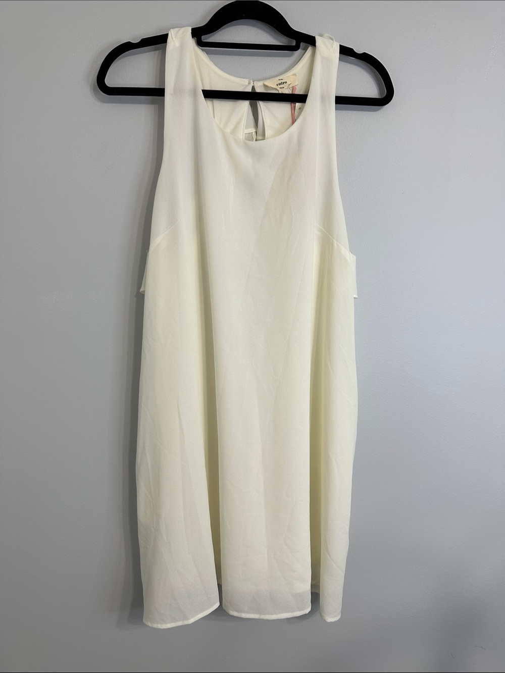 NWT entro Cream Sleeveless Mini Dress